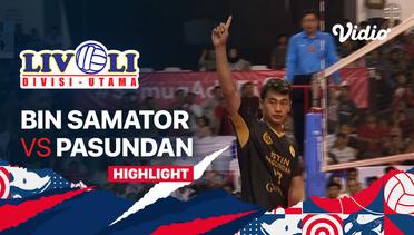 Highlights | BIN Samator vs STIN Pasundan | Livoli Divisi Utama 2022 | Livoli Divisi Utama Putra 2022