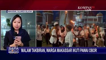 Pawai Obor Meriahkan Malam Takbiran di Makassar