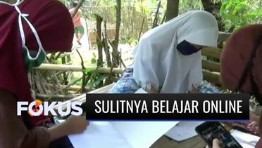 Bocah SD Asal Lebak Banten Ini Terpaksa Jalan Kaki Dua Kilometer Demi Dapat Sinyal Internet untuk Belajar Online