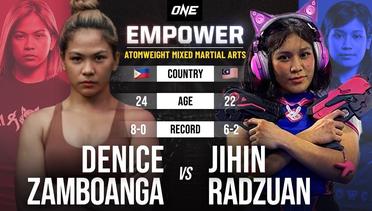 Denice Zamboanga vs. Jihin Radzuan - Full Fight Replay