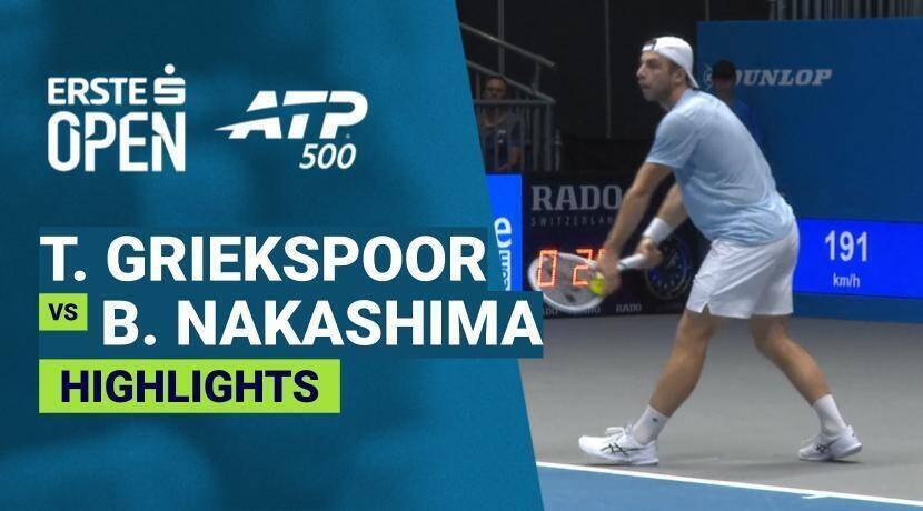 Tallon Griekspoor vs Brandon Nakashima - Round 1 (Glaubandich Court) | ATP 500: Erste Bank Open 2026