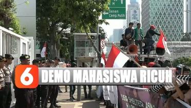 Aksi Demo Mahasiswa di Gedung Kementerian ESDM Diwarnai Kericuhan - Liputan 6 Pagi