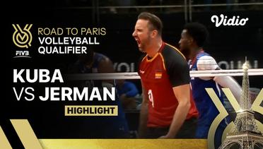 Kuba vs Jerman - Match Highlights | Men's FIVB Road to Paris Volleyball Qualifier