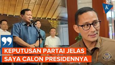 Soal Capres, Prabowo Tegas Sandiaga Uno Akan Patuhi Keputusan Partai Gerindra