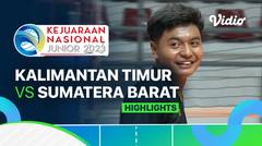 Putra: Kalimantan Timur vs Sumatera Barat - Highlights | Kejurnas Junior 2023