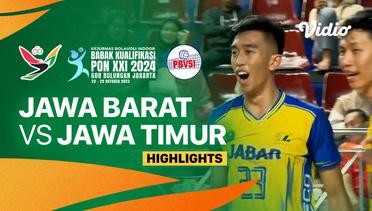 Putra: Jawa Barat vs Jawa Timur - Highlights | Babak Kualifikasi PON XXI Bola Voli