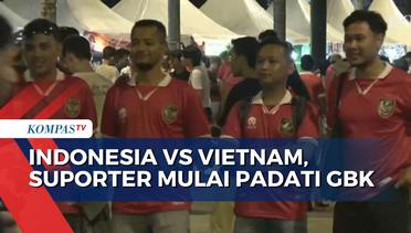 Antusiasme Suporter Timnas Saksikan Pertandingan Indonesia Lawan Vietnam di Stadion GBK