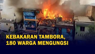 Kebakaran di Tambora, Jakarta Barat: 24 Bangunan Dilalap Api, 180 Warga Terpaksa Mengungsi