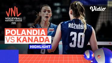 Highlights | Polandia vs Kanada | Women's Volleyball Nations League 2022