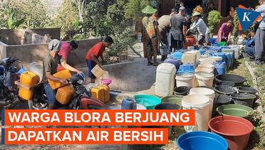 Krisis Air Bersih, Warga di Blora Antre Mengais-ngais Air Bersih