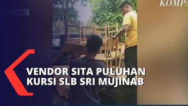 Belum Lunas Dibayar Dinas Pendidikan Riau, Pihak Vendor Tarik Kursi dan Meja SLB Sri Mujinab