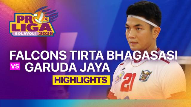 Putra: Medan Falcons Tirta Bhagasasi vs Jakarta Garuda Jaya - Highlight | Proliga 2026