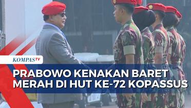 Prabowo Pakai Baret Merah saat Hadiri HUT Ke-72 Kopassus