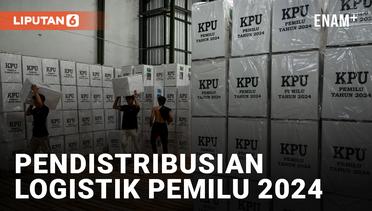 Melihat Proses Pendistribusian Logistik Pemilu 2024 di Gudang KPU Surabaya