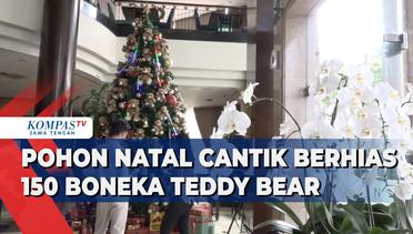 Pohon Natal Cantik Berhias 150 Boneka Teddy Bear