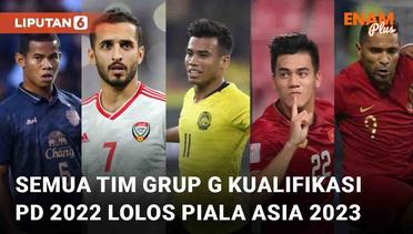 Termasuk Timnas Indonesia, Seluruh Tim Grup G Kualifikasi Piala Dunia 2022 Zona Asia Lolos ke Piala Asia 2023