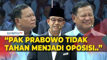 Ekspresi Prabowo Saat Anies Sebut Tak Tahan Jadi Oposisi Karena Tidak Bisa Berbisnis