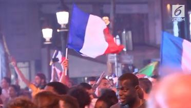 Prancis Lolos ke Final Piala Dunia, Warga Bersuka Cita