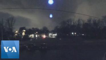Door Camera Captures Tornado Moving Through Nashville