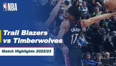 Match Highlights | Portland Trail Blazers vs Minnesota Timberwolves | NBA Regular Season 2022/23