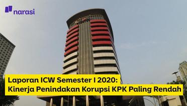 Laporan ICW Semester I 2020: Kinerja Penindakan Korupsi KPK Paling Rendah