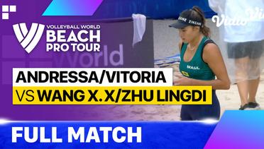 Full Match | Andressa/Vitoria (BRA) vs Wang X. X/Zhu Lingdi (CHN) | Beach Pro Tour - Challenge Itapema, Brazil 2023