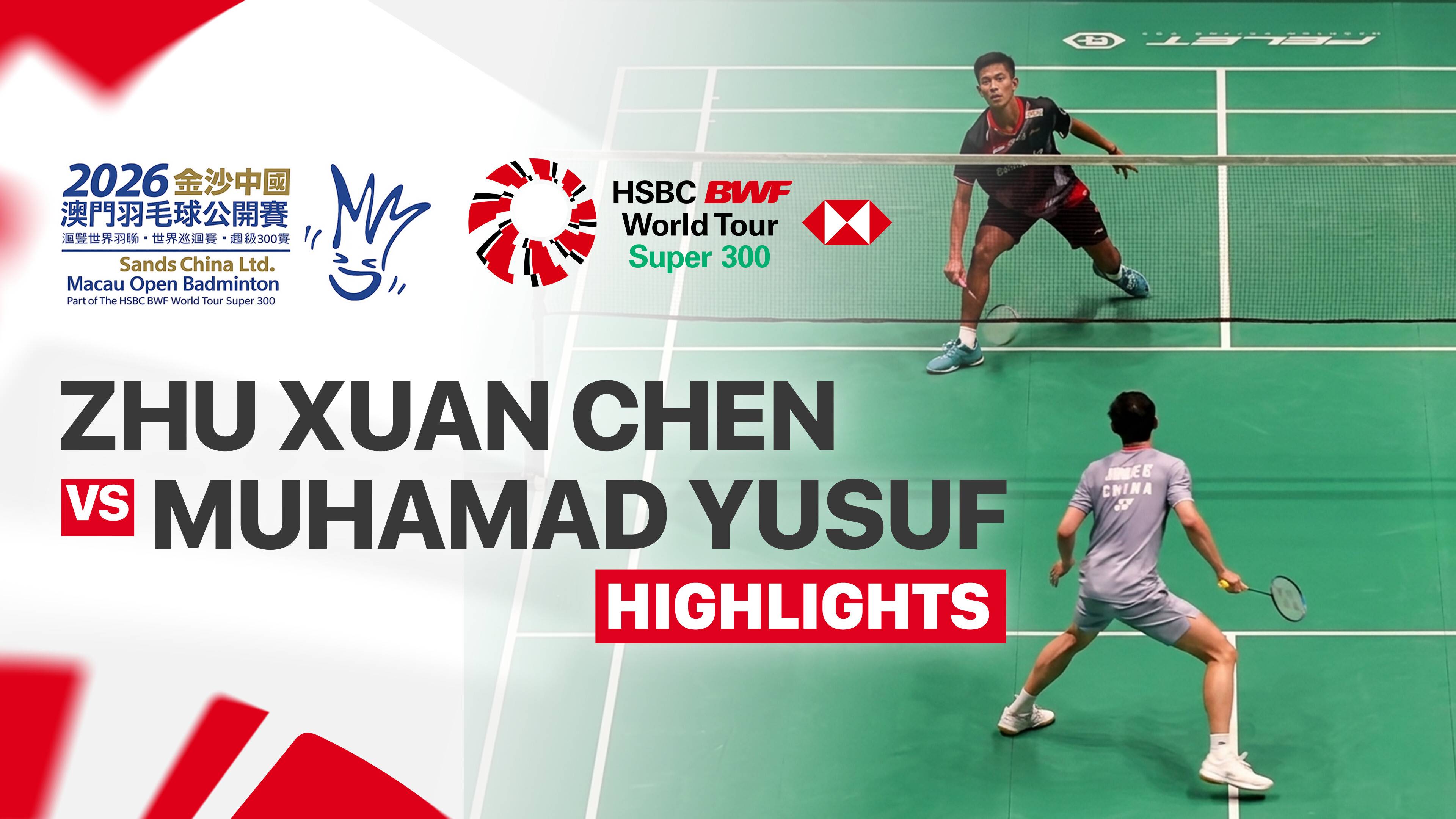 Zhu Xuan Chen (CHN) vs Muhamad Yusuf (INA) - Men's Singles Round of 16 | SANDS CHINA LTD. Macau Open 2026
