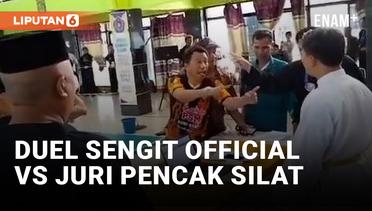 Duel Official Pencak Silat vs Juri di PON Sulawesi Selatan