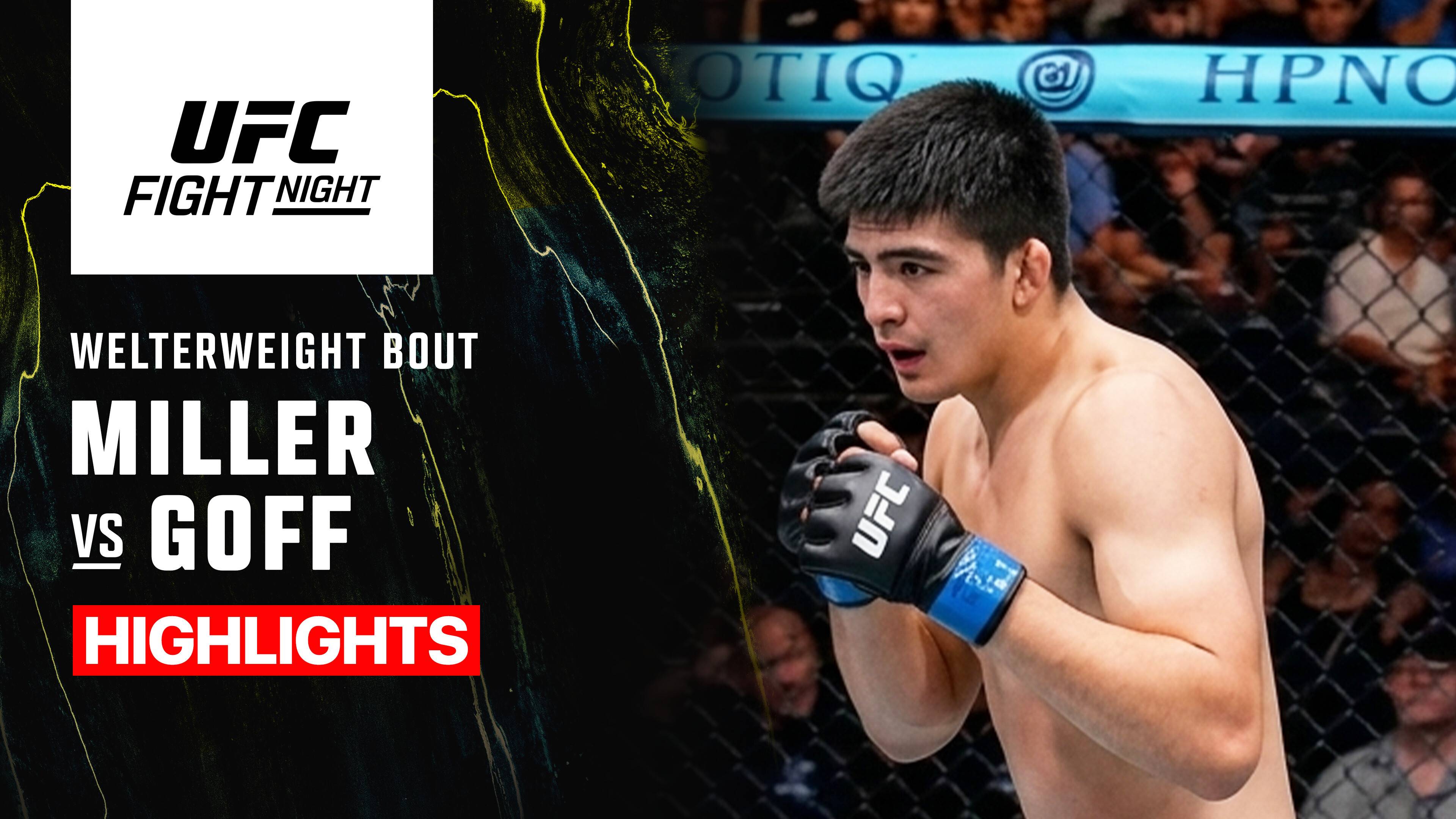 Ty Miller vs Billy Ray Goff - Welterweight | UFC Fight Night