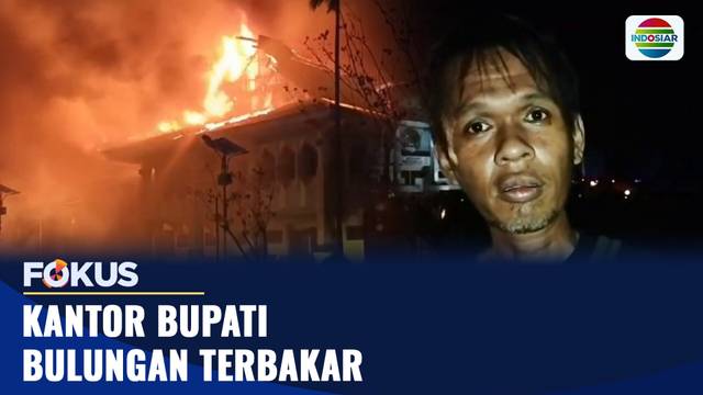 Kantor Bupati Bulungan Terbakar Hebat, Ruang Kerja Bupati Hangus | Fokus