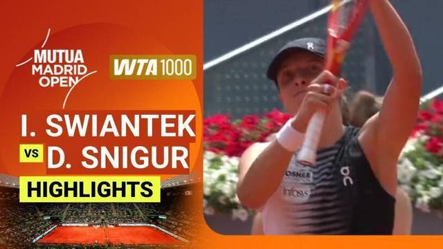 Iga Swiatek vs Daria Snigur - Highlight | WTA 1000: Mutua Madrid Open 2026