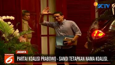 'Koalisi Indonesia Adil Makmur' Jadi Nama Tim Pemenangan Prabowo-Sandi - Liputan6 Pagi