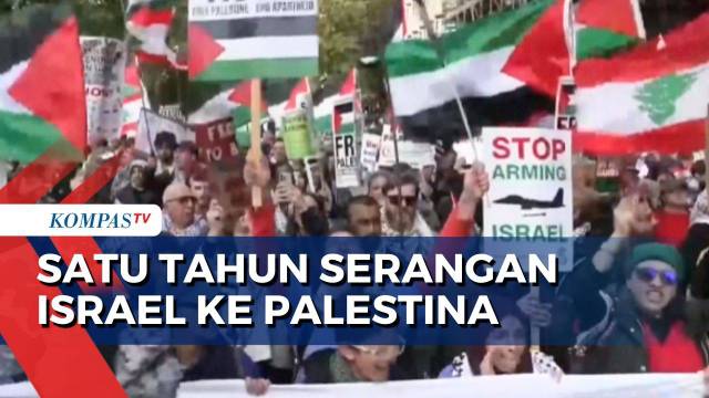 Setahun Serangan Brutal Israel ke Palestina, Banyak Negara Gelar Aksi Unjuk Rasa