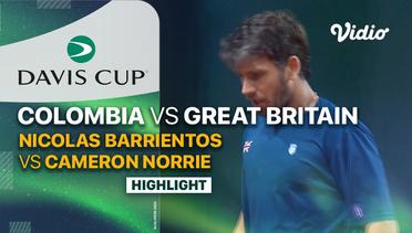 Highlights | Colombia vs Great Britain - Day 1 | Nicolas Barrientos vs Cameron Norrie | Davis Cup 2023