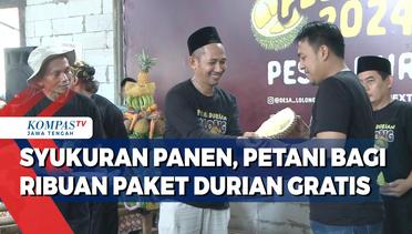 Syukuran Panen, Petani di Pekalongan Bagi Ribuan Paket Durian Gratis