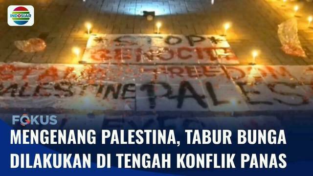 Tabur Bunga untuk Palestina, Mengenang Setahun Serangan Israel di Gaza | Fokus