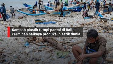 Sampah plastik tutupi pantai di Bali, cerminan naiknya produksi plastik dunia