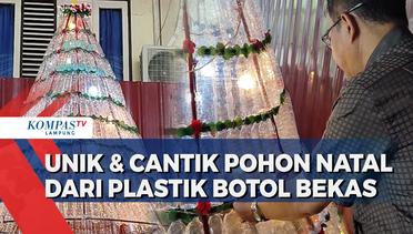 Unik! Pohon Natal Terbuat dari Botol Plastik Bekas