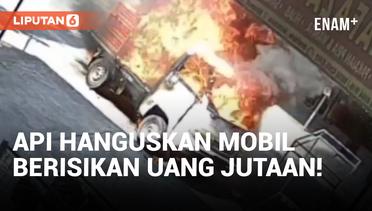 Tragis! Mobil Pengangkut Ayam Berisikan Uang Tunai Jutaan Rupiah Terbakar di Jalan Trucuk Klaten