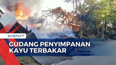 Diduga Korsleting Listrik, Gudang Penyimpanan Kayu di Bandung Ludes Terbakar