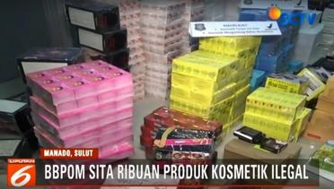BPOM Kota Manado SIta Ribuan Kosmetik Ilegal - Liputan6 Petang Terkini