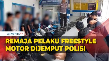 Viral Freestyle Pakai Motor di Jalanan, 9 Remaja Dijemput Polisi Diboyong ke Kantor