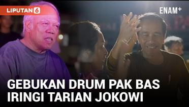 Menteri PUPR Basuki Beraksi Gebuk Drum Iringi Tarian Presiden Jokowi di Kupang