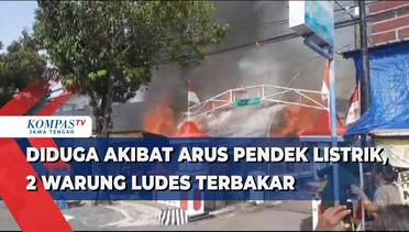 Diduga Konsleting, 2 Warung Ludes Terbakar