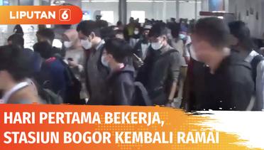 Hari Pertama Masuk Kerja Usai Libur Lebaran, Penumpang KRL di Stasiun Bogor Ramai | Liputan 6
