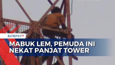 Pemuda di Polman Nekat Panjat Tower 100 Meter Diduga Akibat Mabuk Lem