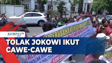 Pengunjuk Rasa di Medan Tolak Presiden Joko Widodo Ikut Cawe-Cawe di Pilpres 2024