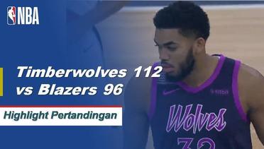 NBA I Cuplikan Pertandingan : Timberwolves 112 vs Trail Blazers 96