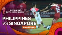 Philippines vs Singapore - Highlights | ASEAN U16 Boys Championships 2024