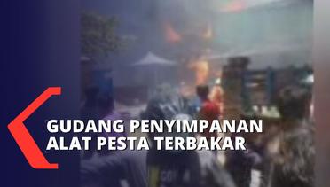 Gudang Penyimpanan Alat Pesta di Surabaya Terbakar, 12 Unit Damkar Diterjunkan